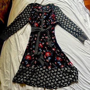 Talbots Petite Black floral dress